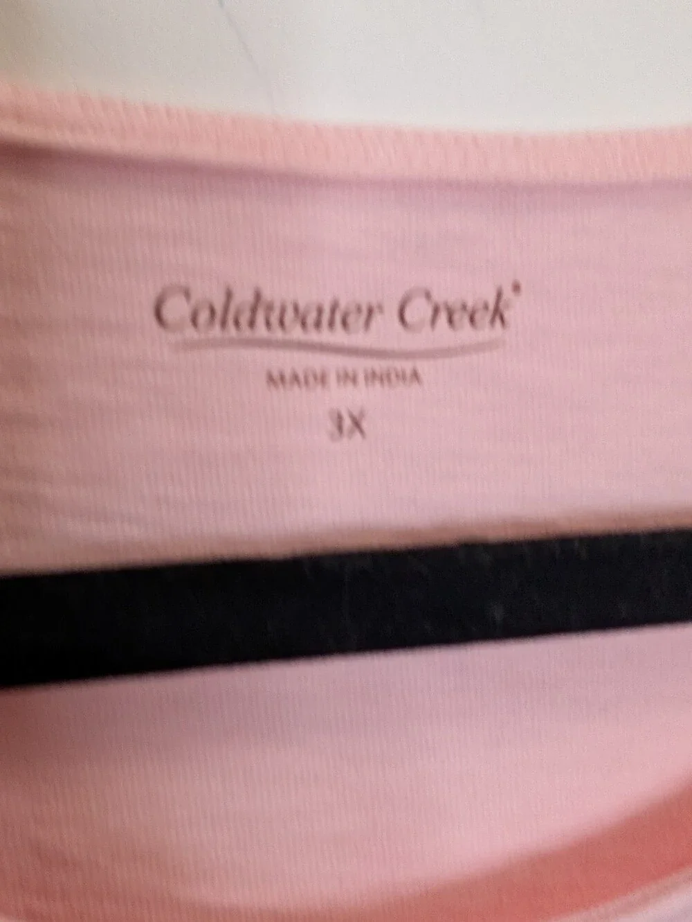 Coldwater Creek Embroidered Heart Floral Tee Pink 3X Cottagecore Boho Top - Picture 4 of 7